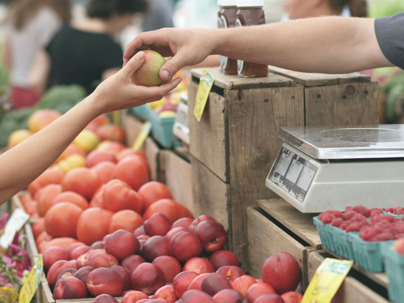 reparto ortofrutta di un supermercato